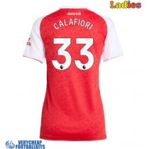 Arsenal Riccardo Calafiori #33 Replica Home Shirt Ladies 2025-26 Short Sleeve